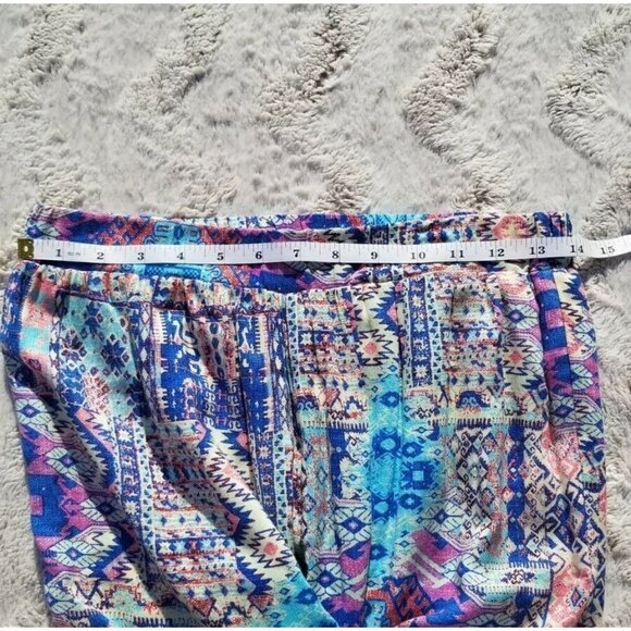 Everly Colorful Wide Leg Multicolor Geometric Print Loose Pants Size M - Picture 10 of 11